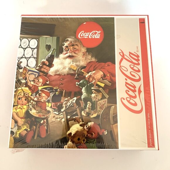 Coca-Cola Other - New Sealed Coca-Cola Christmas Jig Saw Puzzle Santas Toyshop 1000 Pieces 2008